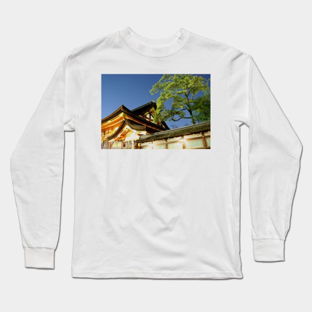 Kyoto Japan Long Sleeve T-Shirt by wanungara